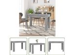 The Living Store Tavolo Da Pranzo Grigio Sonoma 120X60X76 Cm In Materiale Ligneo