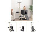 The Living Store Albero Per Gatti Con Tiragraffi In Sisal Grigio Scuro 130,5 Cm