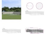 Vidaxl Cuccia Per Cani Da Esterno Con Tetto Argento 10X8X2,5 M In Acciaio Zincato - Cuccia Per Cani Da Esterno - Cuccia Per Cani Da Esterno - Cuccia Per Cani - Gabbia Per Cani