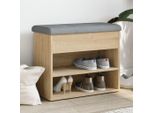 The Living Store Panca Per Scarpe In Rovere Sonoma 62X32X50 Cm Materiale In Legno
