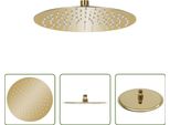 The Living Store Doccia A Pioggia In Acciaio Inox 25 Cm Rotonda Golden