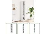 The Living Store Armadio Bianco 30X50X200 Cm Materiale A Base Di Legno