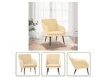 The Living Store Poltrona Crema 63X76X80 Cm Velluto