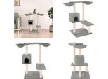 Vidaxl Tiragraffi Con Tiragraffi Grigio Chiaro 82 Cm - Tiragraffi - Alberi Tiragraffi - Torre Per Gatti - Mobili Per Gatti