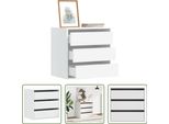The Living Store Cassettiera Bianca 60X41X58 Cm Materiale Legno