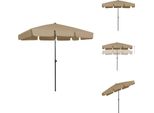 Vidaxl Ombrellone Taupe 200X125 Cm - Ombrelloni E Tende Da Sole