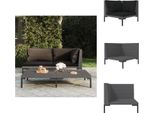 Vidaxl Divano Da Giardino Con Cuscini Semicircolare In Poly Rattan - Elementi Per Divani Da Giardino