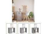The Living Store Comodino Con Luci Led Grigio Sonoma 90X42X132,5 Cm