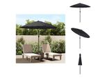 Vidaxl Ombrellone Con Asta In Alluminio 270 Cm Nero - Ombrelloni E Tende Da Sole