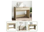 The Living Store Comodino Con Specchio Rovere Sonoma 100X45X76 Cm
