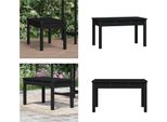 Vidaxl Panca Da Giardino Nera 80X44X45 Cm In Legno Di Pino Massiccio - Panca Da Giardino - Panca Da Giardino - Panca Da Esterno