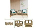 The Living Store Sedie Da Giardino 2 Pz. Legno Di Pino Impregnato