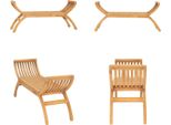 Vidaxl Panca Da Giardino 120 Cm In Teak Massiccio - Panca Da Giardino - Panche Da Giardino - Panche Di Legno - Panche Di Legno