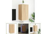 The Living Store Parete Tv Con Luci Led Rovere Sonoma 40,5X35X80 Cm