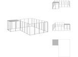 Vidaxl Cuccia Per Cani Silver 8,47 M² In Acciaio - Cucce Per Cani E Recinti