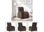The Living Store Poltrona Massaggiante In Tessuto Microfibra Marrone