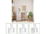 The Living Store Comodino Con Luci Led Bianco 90X42X132,5 Cm