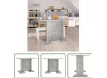 The Living Store Tavolo Da Pranzo Grigio Cemento 110X60X75 Cm Materiale Legno