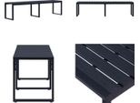 Vidaxl Panca Da Giardino 180 Cm Ps Top Nero - Panca Da Giardino - Panche Da Giardino - Panca Da Patio - Panche Da Patio