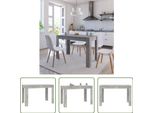 The Living Store Tavolo Da Pranzo Grigio Cemento 120X60X76 Cm Materiale A Base Di Legno