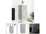 The Living Store Parete Tv Con Luci Led Grigio Cemento 30,5X35X70 Cm