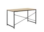 In And Outdoormatch Scrivania Akeem - 120X60X72 Cm - Truciolare E Metallo - Colori Nero E Rovere - Design Moderno