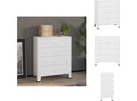 Vidaxl Cassettiera Industriale Con Cassetti Bianchi 78X40X93 Cm In Metallo - Cassettiere