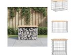 Vidaxl Panchina Da Giardino Gabion 63X44X42 Cm In Legno Di Pino Massiccio - Panchine Da Giardino
