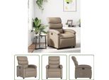 The Living Store Poltrona Relax Cappuccino-Marrone In Pelle Finta