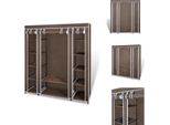 Vidaxl Armadio In Tessuto Con Ripiani E Aste 45×150×176 Cm Marrone - Armadi