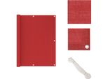 Vidaxl Schermo Privacy Per Balcone Rosso 120X300 Cm Hdpe - Ombrelloni E Tende Da Sole