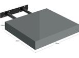 Mensola A Muro - Mensola Galleggiante - 25X22,9X3,8 Cm - Supporto Invisibile - E1 Mdf E Metallo - Portata 15 Kg - Montaggio A Muro - 1 Pezzo - Verde Scuro