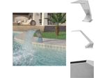 Vidaxl Cascata Per Piscina In Acciaio Inox 64X30X52 Cm Argento - Fontane E Cascate