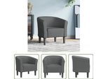 The Living Store Sedia Club In Tessuto Grigio Scuro