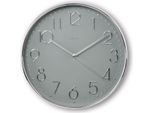 Hama Wanduhr Korsika, Ø 30 Cm, Ohne Ticken, Silber/Grau (00185874)