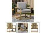 Sedia Da Giardino The Living Store 62X56X77 Cm In Legno Di Pino Impregnato