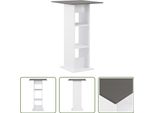 The Living Store Tavolo Da Bar Bianco E Grigio Antracite 60X60X110 Cm