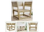 The Living Store Sedia Da Giardino In Legno Di Pino Impregnato