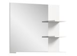 Specchio Da Bagno Laredo 80Cm 3 Ripiani Bianco.