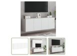 The Living Store Pensili Tv 2 Pz. Bianco 60X30X41 Cm