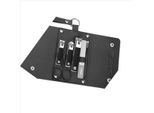 Inf Set Manicure 6 Pezzi Con Cinturino E 3 Tagliaunghie - Kit Toelettatura Acciaio Inox Nero