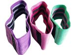 Inf Fasce Di Resistenza Elastiche Per Squat - Set Da 3, Per Gambe E Fianchi 8 Cm