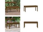 Vidaxl Panca Da Giardino Marrone Miele 109X44X45 Cm In Legno Massiccio Di Pino - Panca Da Giardino - Panca Da Giardino - Panca Da Esterno