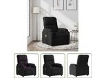The Living Store Poltrona Massaggiante In Tessuto Microfibra Nero