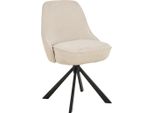 Sedia Da Pranzo Carlton Girevole Beige.