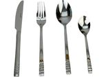 Set Di Posate Sola Montana - Set Di Posate Da 24 Pezzi Per 6 Persone - Moderno - Lavabile In Lavastoviglie - Bianco Argento, Acciaio Inossidabile Premium 18/10 - Argento