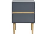 Tavolino Bisley 2 Cassetti Grigio Scuro.
