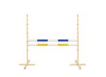 Ostacolo Di Salto Per Cavallo Hobby 120Cm, Due Travi - Blu E Giallo