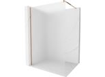 Mexen Kioto Pannello Doccia Walk-In 140 X 200 Cm, Brina 8 Mm, Oro Rosa - 800-140-101-60-30