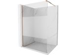 Mexen Kioto Parete Doccia Walk-In 120 X 200 Cm, Trasparente/Smerigliato 8 Mm, Oro Rosa - 800-120-101-60-35